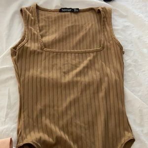 Tan Boohoo Bodysuit